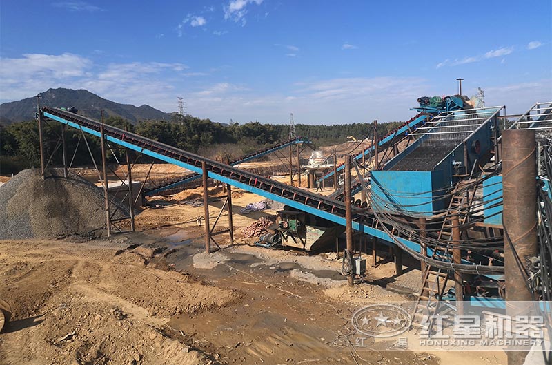 玄武巖制砂生產線現場