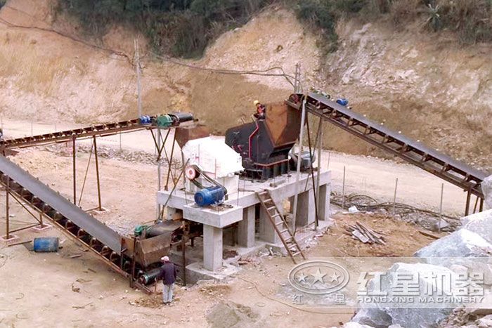 河北用戶石灰石打砂生產線現場