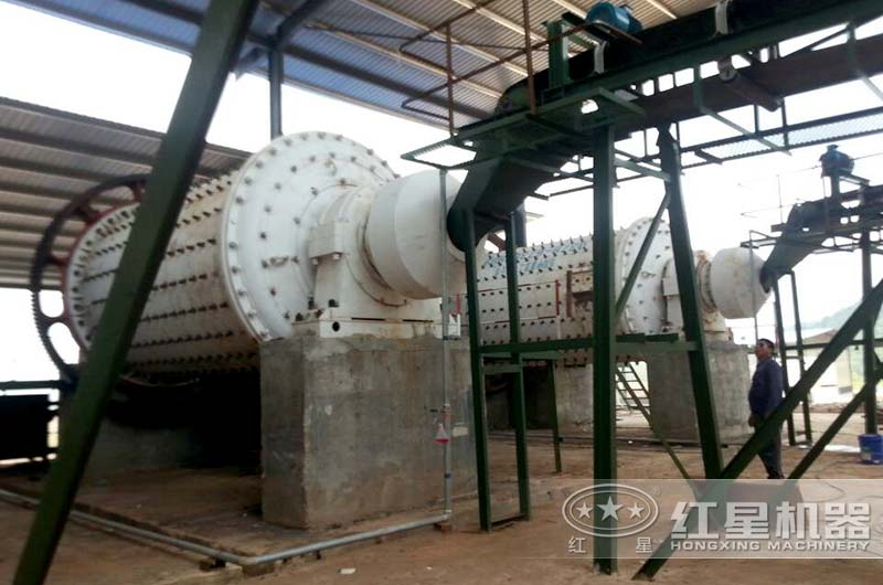 棒磨式制沙機石灰石加工現場