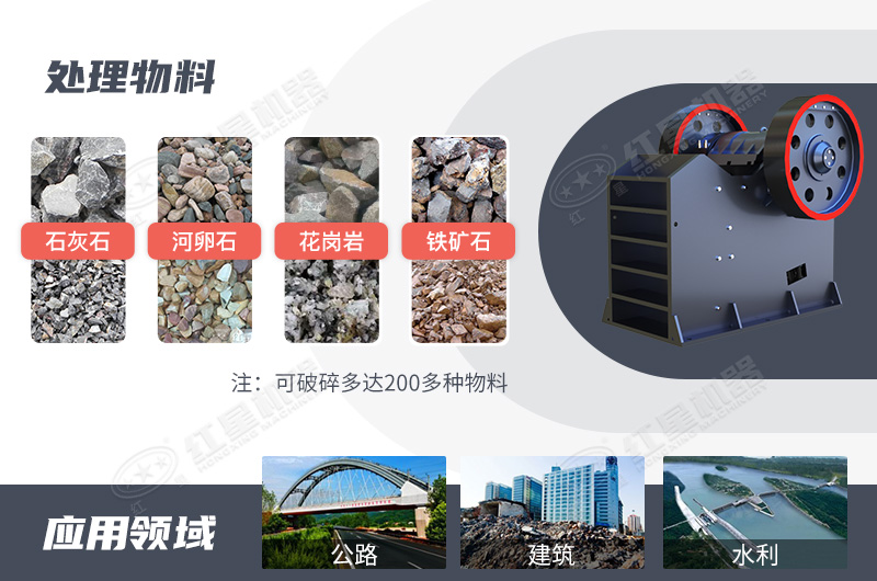顎式破碎機可處理軟石料也可破碎硬石料