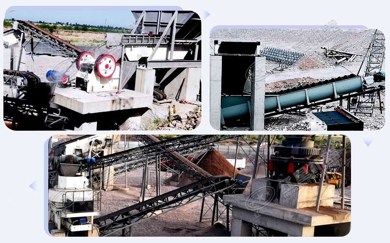 1060顎式破碎機一破鐵礦石現(xiàn)場圖