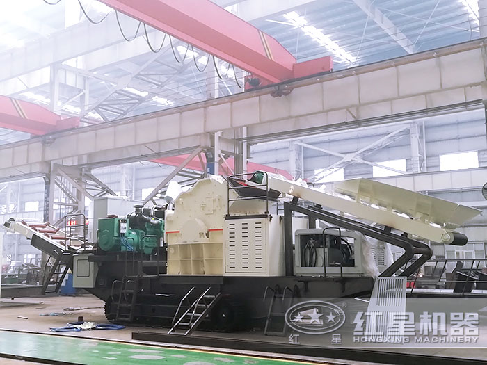 移動粉鵝卵石石頭機器