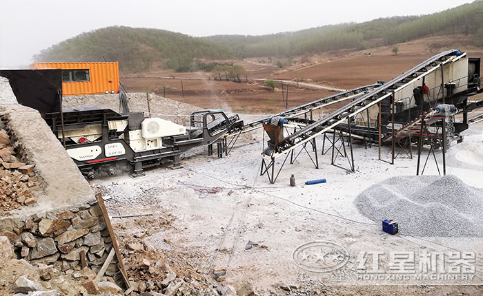 移動式花崗巖破碎生產線 現場