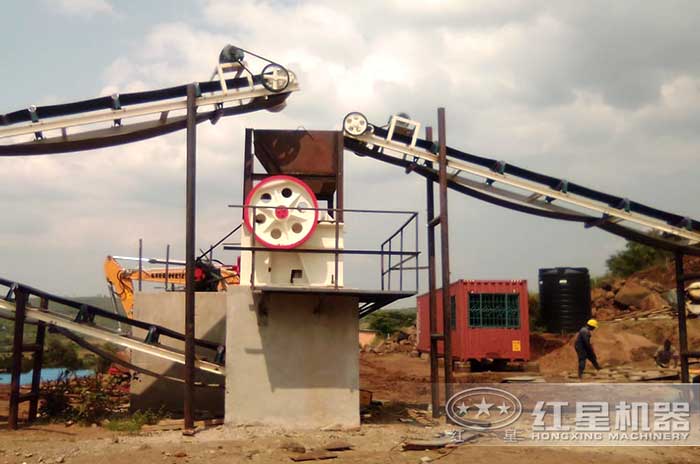 打石頭生產線現場