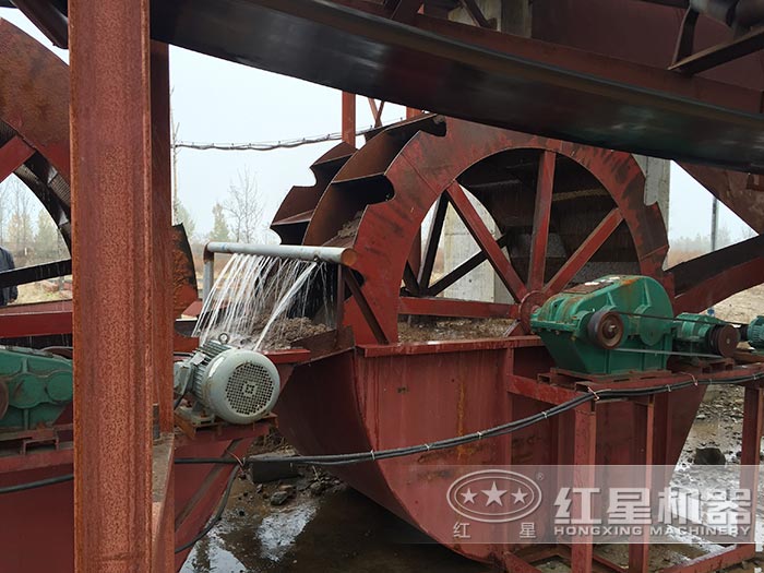 人工沙洗沙設備—輪斗洗砂機