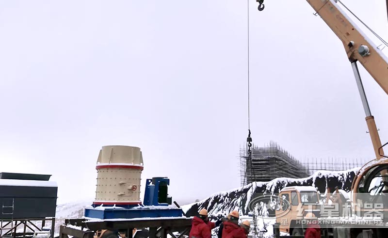 復合式碎石子現場