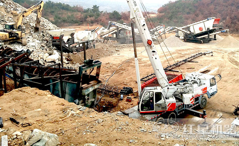 紅星機器大型流動打石子機