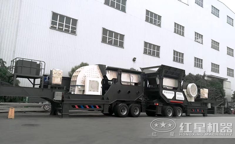 移動錘式破碎機可自由選擇搭配型號