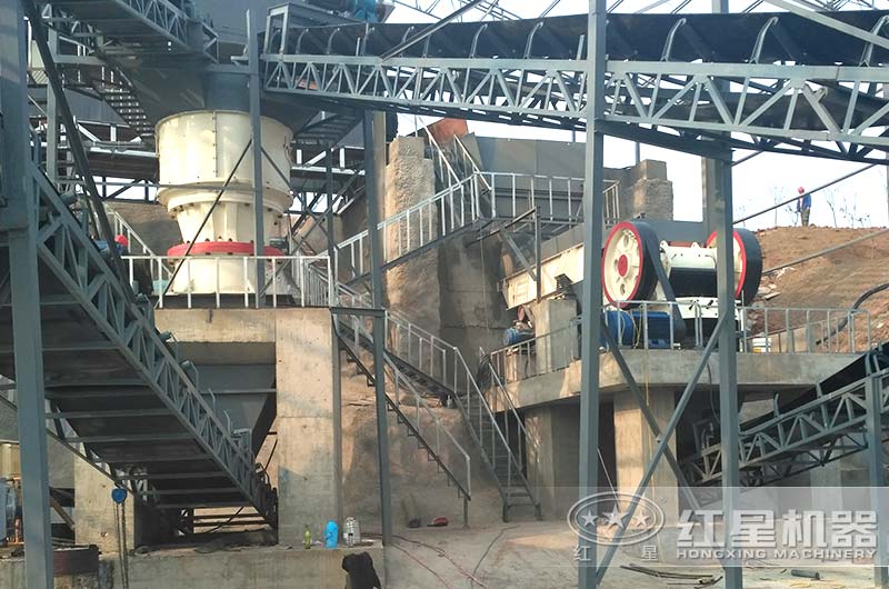 河北保定砂石生產線現場 河北保定砂石生產線現場