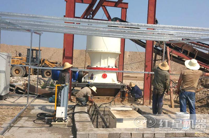圓錐式破碎機安裝現場 圓錐式破碎機安裝現場
