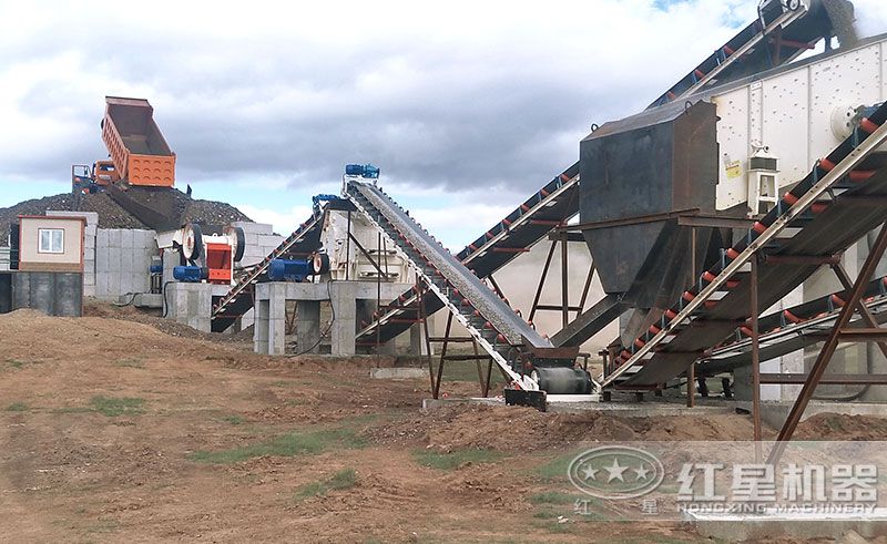 小型制砂生產(chǎn)現(xiàn)場