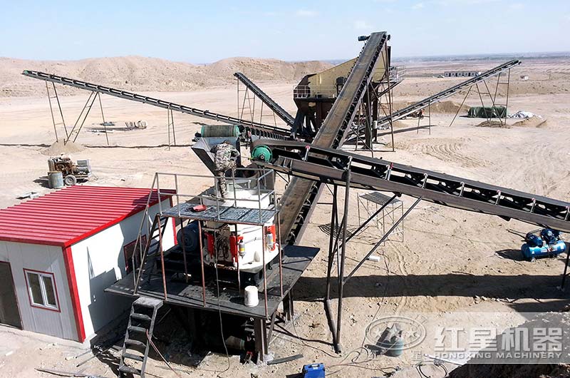 小產量碎石生產現場