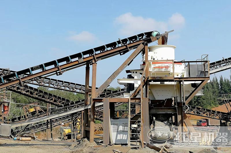 石頭制砂機生產現場圖