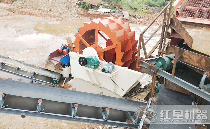 洗砂現場 洗砂現場