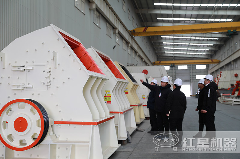 客戶來廠考察錘破制砂機設備 客戶來廠考察錘破制砂機設備