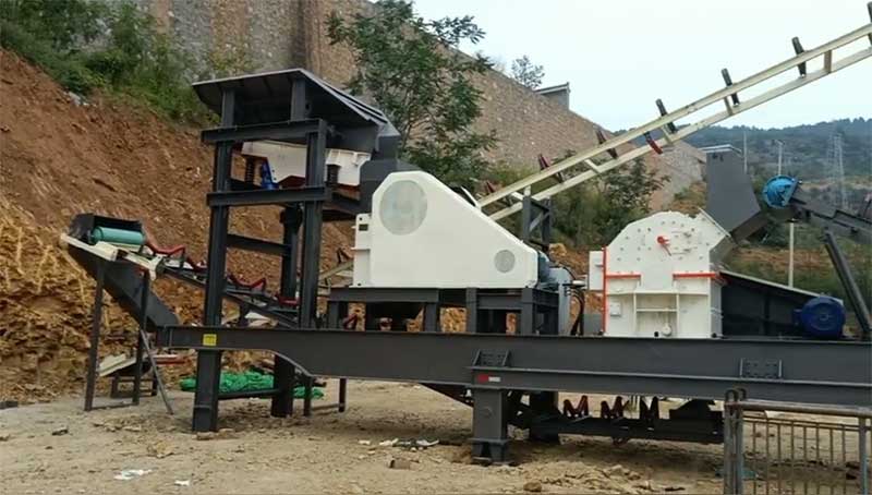 小型青石移動式破碎生產線 小型青石移動式破碎生產線