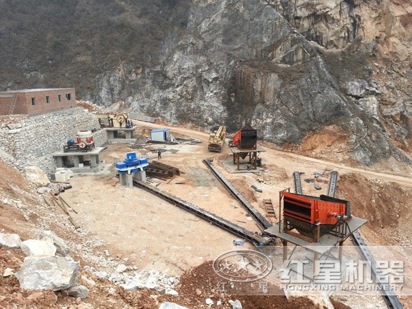 制沙生產(chǎn)線俯瞰圖