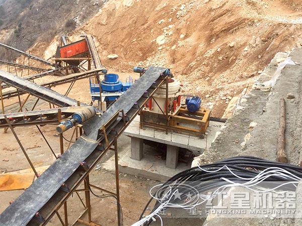 450噸石灰石制砂生產線現場作業圖 450噸石灰石制砂生產線現場作業圖