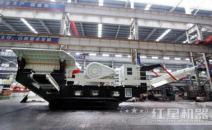 移動(dòng)式破碎生產(chǎn)線安裝完成圖