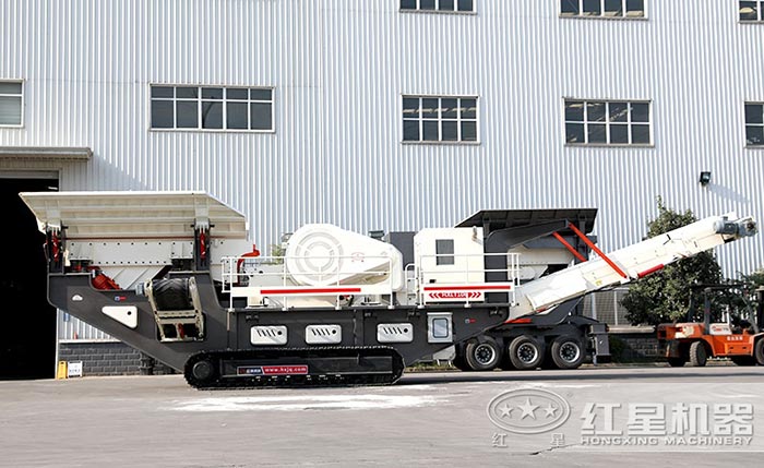 履帶設計的移動破碎站