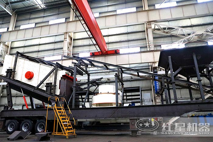 移動(dòng)破碎站搭載制沙機(jī)