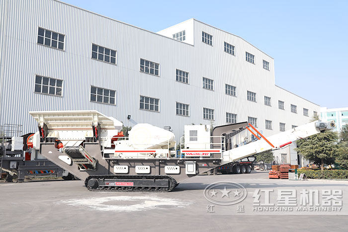 履帶移動粉碎石頭設備