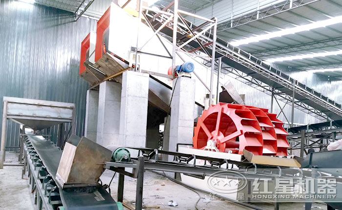 三輪斗洗砂機作業現場 三輪斗洗砂機作業現場