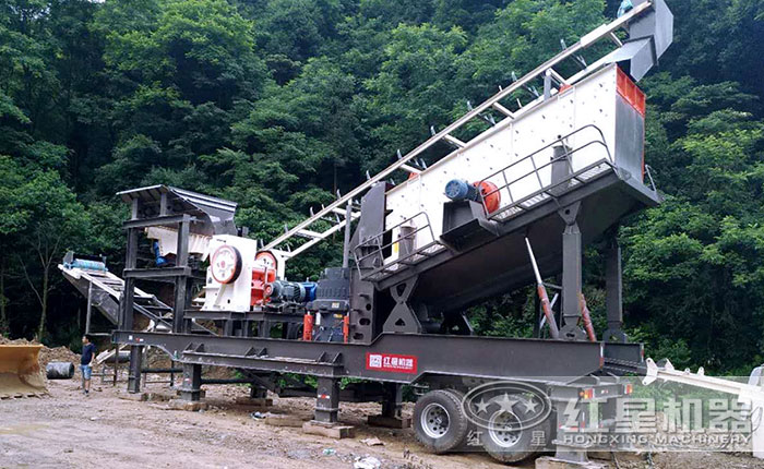 超大型四合一移動石頭破碎機 超大型四合一移動石頭破碎機