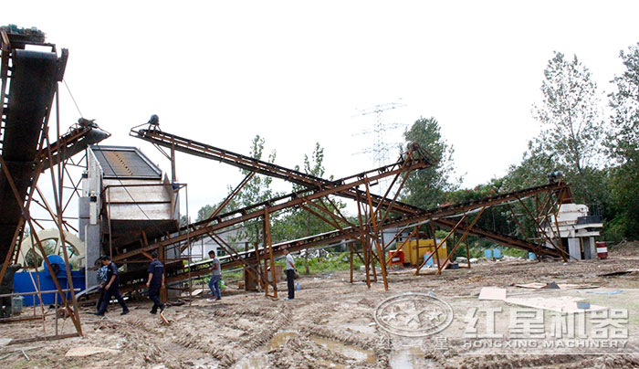 固定碎石制沙生產線現場