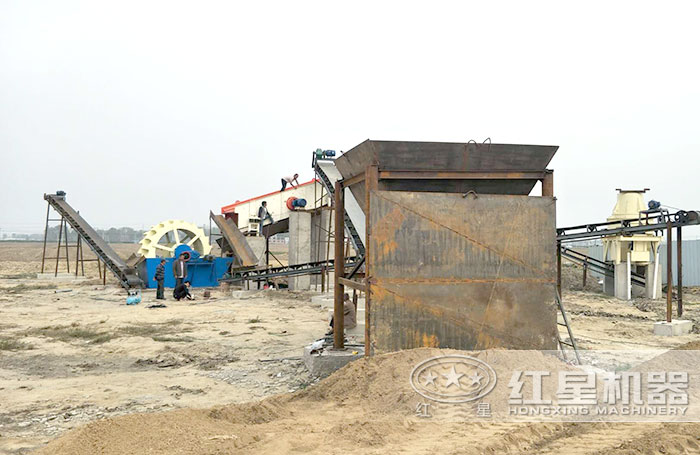 室外制沙洗沙現場