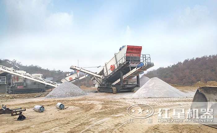 履帶移動式沙子生產設備生產現場 履帶移動式沙子生產設備生產現場