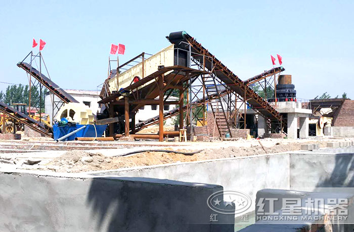 大型洗沙場施工現場