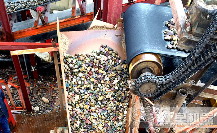 鵝卵石破碎現(xiàn)場物料