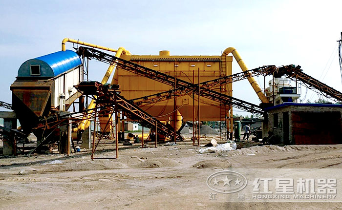 環保石頭碾成沙子的生產線