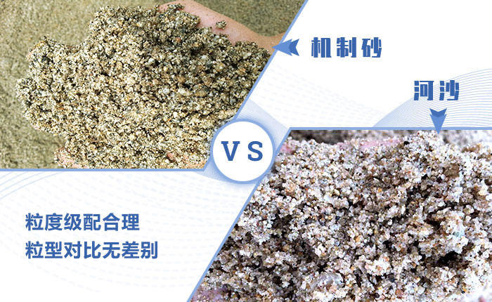 石英石制成沙子對比