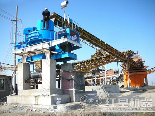 新型節能環保制砂機現場應用，前景好
